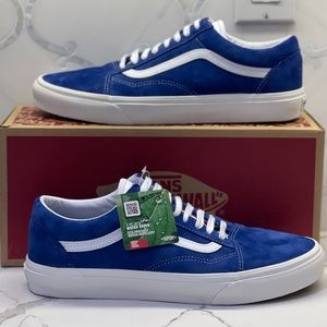 Vans Blue Pig Suede Old Skool Shoes